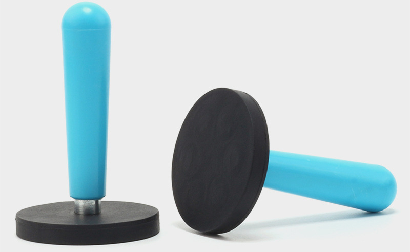 Silica-coated magnet with ergonomic handle
