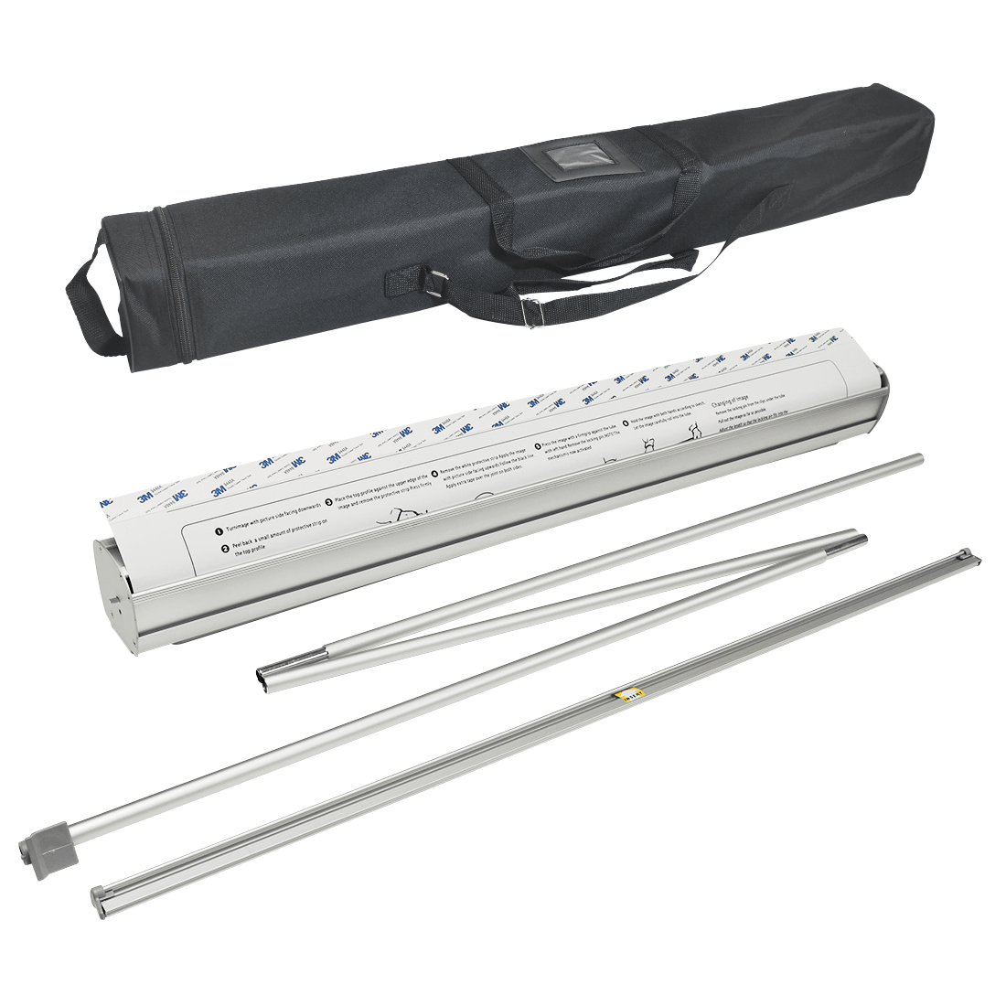 Silver Pull Up Stand with padded carry case (6 per box)