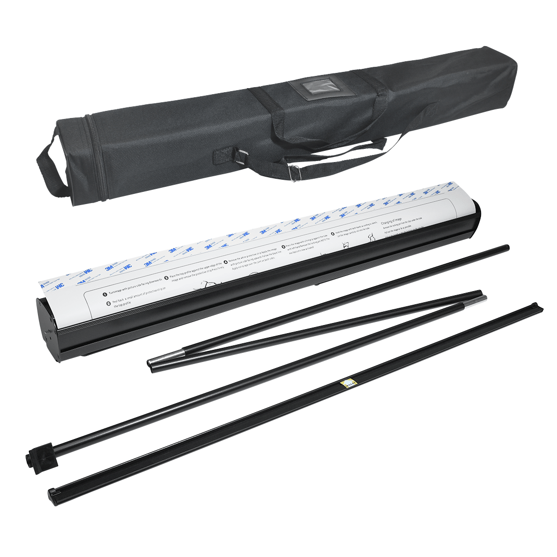 Black Pull Up Stand with padded carry case (6 per box)